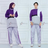 SETELAN OLAHRAGA SENAM MUSLIMAH / SETELAN BAJU OLAHRGA WANITA DAN PRIA COUPLE SPORT SENAM JOGING LAR