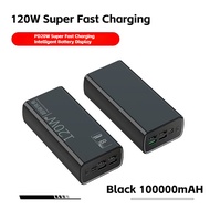 ⭐🇸🇬 PD 120W Super Fast Charging Powerbank 100000mAH Power Bank Qc3.0 Charger Support Portable