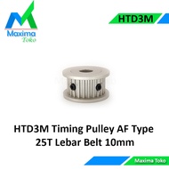 HTD3M Timing Pulley 25T Bore 8mm 10mm gear 25 hole axle 8 10 mm Belt 10mm AF TYPE