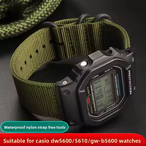 Nylon Watch Strap For Casio G-Shock DW-5600 GW-B5600 GM-5600 GM110 GA110 GM2100 GA900 AE1200 Sport W