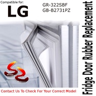 LG Refrigerator Fridge Door Seal Gasket Rubber Replacement part GR-322SBF GB-B2731PZ - wirasz