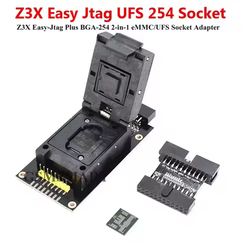 Original Easy JTAG UFS BGA-254 2-in-1 Adapter UFS Socket with Z3X Easy Jtag Plus Box