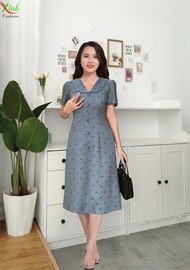 Đầm Suông A Cổ Bẻ Trẻ Trung Gọn Dáng Tuổi Trung Niên DL921DL923