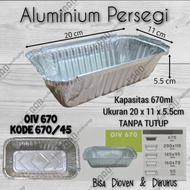 Wadah aluminium foil kotak Oiv 670