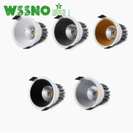 [wssno] Downlight Dimmable Anti Glare Recessed AC220V 110V 240V 7W 9W 12W 15W Lamp Round Led Cob Ceiling Room Bedroom Spot Light