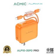 [แถมถุงผ้าไซส์S] ALPHA·X Powerbank รุ่น ALPC10-35PD PRO 10000mAh Fast Charging PD20W QC3.0 มีสายในตั