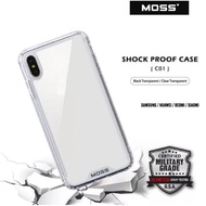 MOSS® Case i 12 Mini 13 14 15 16 Plus Pro Max Military Grade Drop Protection Guard Casing 亚克力透明防摔手机壳