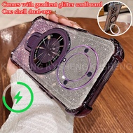 Case for Honor X9A X9B 5G X9 X9C SMART phone case with four corner anti drop U magnetic bracket flas