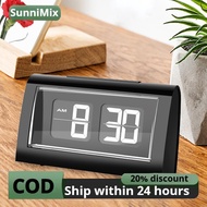 Auto Flip Digital Alarm Clock Battery Powered Hotel Bedroom Flip Desk Clock