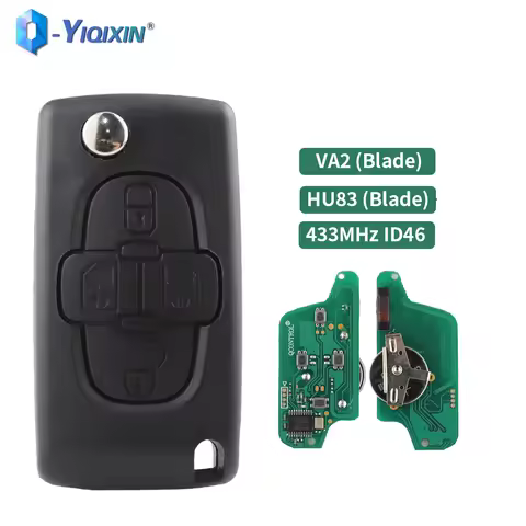 Remote Car Key For Peugeot 807 1007 433Mhz 4 Button Smart Key For Citroen C8 VA2 HU82 Blade ID46 PCF