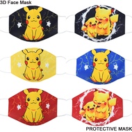Pikachu Face Mask Design Adult Kids Baby Boys Cotton Protective Masks Reusable Anti Dust Face Mask