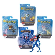 ของแท้ Tomy Pokemon ของเล่น Action Pose Pocket Monster Collection Moncolle Ash Greninja Pikachu Eeve