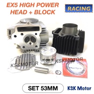 ☛Head+Block Combo Set Ex5 HighPowerEx5 Lama(Spec 53)Full Set(blok ex5 hi power ex5 lama head racing
