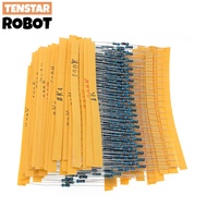 100pcs 1/4W 1R~22M 1% Metal film resistor 100R 220R 1K 1.5K 2.2K  4.7K 10K 22K 47K 100K 100 220 1K5 