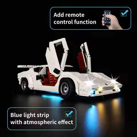 No Model LED Lighting Set Suitable for LEGO Lamborghini Countach 5000 Quattrovalvole10337(Excluding 