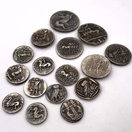 Greek Coin Craft Antique Copper Old Silver Medal Collection Coin Embossed Coin Pegasus Magic Copper 