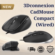 3Dconnexion CadMouse Compact Wired 3DX-700081 7200 DPI CAD Mouse 7 Programmable Buttons USB Ergonomi