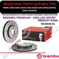 BREMBO GENUINE DISC ROTOR (FRONT) FOR MERC A160 A180 A200 A220 A250 A45 (AMG) [W176] (2013-2018YR) (