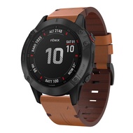 For Garmin Fenix 7 7X 7S 5 5X Plus 5S 6 6X Pro Smart Watch Leather Band Watchband Bracelet 20 22 26mm Quick Fit Wristband Strap