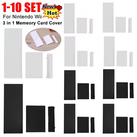 10-1Set Memory Card Door Slot Cover Lids Replacement 3in1 Memeory Card Cover Game Console Accessorie