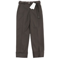 全新未使用 Sacai 23-03034M 西裝褲，繫帶休閒褲，ブラウン1 碼，日本製造，正品，男士，採用 Loro Piana 面料
