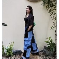 (2nd Hand) Two-Tone Cargo Jeans Street Style