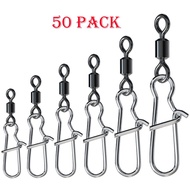 50pcs 3/0#-14# phụ kiện câu cá bằng thép không gỉ Khóa Link Câu Cá Khóa Link Chịu Tải Lớn Phụ Kiện C
