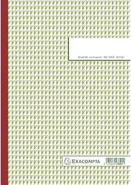 Exacompta 3301E Duplicate Book Squared 5x5 29.7/21 50 Sheets Triple Copy