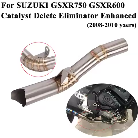 Motorcycle Exhaust Escape System Mid Link Pipe Muffler Stainless For SUZUKI GSXR 600 750 K8 K9 L1 GS