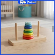 Baby Wooden Trap Tower Building Blocks Of Hanoi Tower Wooden Toys