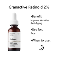 The Ordinary Granactive Retinoid 2% Emulsion Anti-aging Repair 30ml เซรั่มบำรุงหน้า ลดเลือนริ้วรอยร่องลึก เพื่อผิวดูตึงกระชับ ยกกระชับ