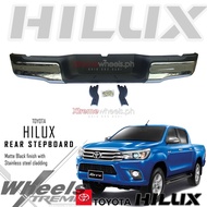 Toyota Hilux / Conquest / Rocco 2016-2025 Rear Bumper Stepboard / Step Board (1 set ) Chrome Black