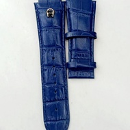 tali kulit jam tangan aigner palermo 58500 super original - hitam  - biru ukuran wanita