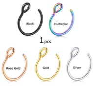 1pcs Fake Nose Ring 20G Stainless Steel Piercing 8mm