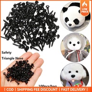 GOOD MOOD BEAUTY 100pcs/bag Accessories Black Plastic Stuffed Doll Eyes Plush Doll Eyes Safety Triangle Noses 4.5X5.5MM