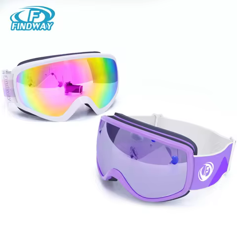 Findway Kids Ski Mask Anti UV Anti Fog Ski Goggles Ski Mask OTG Ski Goggles Compatible with Ski Snow