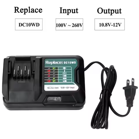 Fast Lithium Battery Charger For Makita 10.8V 12V Dc10Wd/Dc10Sb/Dc10Wc/Bl1015/Bl1016/Bl1021B/Bl1041B