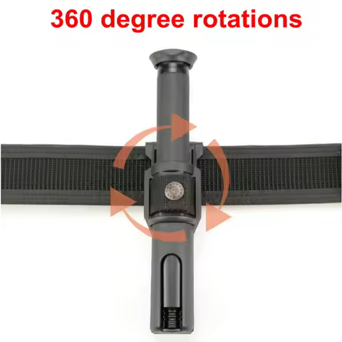 21-26 inch AutoLock Front Draw Baton Holder Tactical 360 Degree Swivel Low Carry Clip-On Baton Holst