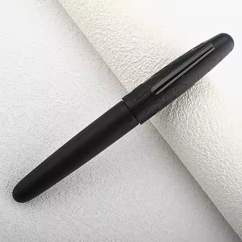 Jinhao 9056 Cattle Natural Wood Fountain Pen Handmade EF/F Nib Ink Pen with Converter School Office 