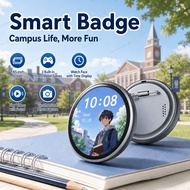 LED Electronic Anime Brooch 1.65" Touch Screen Custom Video GIF Bluetooth Digital Badge Concert Fan 