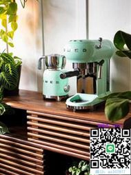 咖啡機進口SMEG/斯麥格ECF01意式濃縮全半自動咖啡機膠囊粉蒸汽奶泡家用