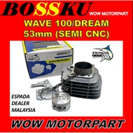 WAVE 100 RACING BLOCK KITS 53 MM PISTON SEMI CNC ESPADA DREAM BLOK 53MM EX5 WAVE 100 RACING BLOCK 53