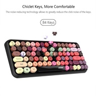 Ajazz 308i Bluetooth Keyboard Round Key Cap 10m Bluetooth Connection 84 Keys for Windows 2000, Windo