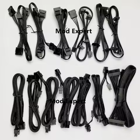 Modular Power Cable for Corsair AX1600i, AX1000, AX850 Titanium Type 4, PCIe 8Pin, CPU 4+4Pin, SATA,