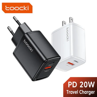 Toocki 20W PD Fast Charger USB Type-C Charging Adapter for iPhone Samsung S21 S20 Huawei Xiaomi Mobile Phones Laptops