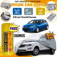 Waterproof Nylon Car Cover for Ford Focus Lightweight High Quality with Synthetic Chamois Towel - DE