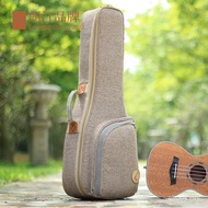 Beg Ukulele Borong 21 23 26 Inci Ukulele Kapas Linen Beg Sarung Tebal Bahu Dua