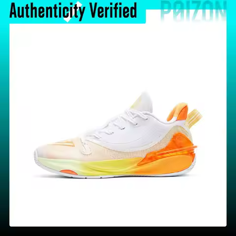 PEAK Taichi Beidou Basketball Shoes Men's Low-top Baymax Neon Orange DA410017