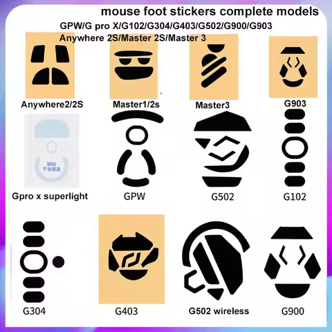 for compatible Mouse Foot Stickers 3M Foot Pad parts G302/G303/G304/G402/G403/G502/G602/G703/G900/G9