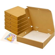 Pizza Boxes 12 x 12 x 2.2 Inch Corrugated Pizza Box with Convertible Plate Design Includes 10 DIY St